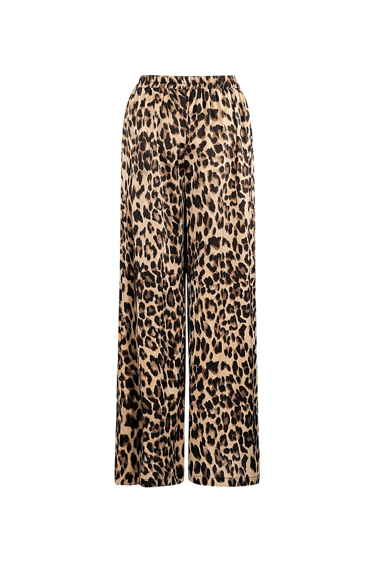 Wide trousers leopard print