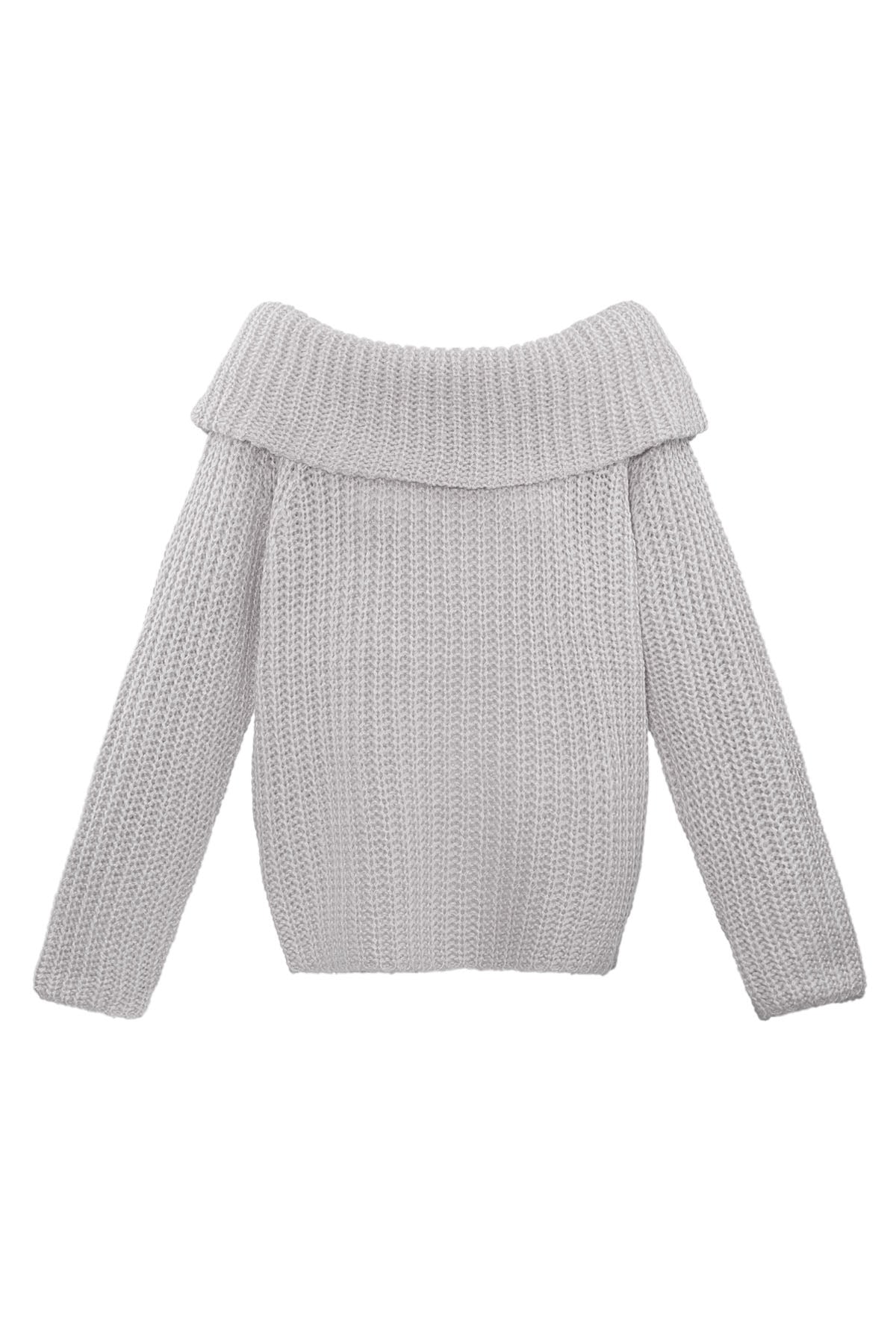 Knitted off-the-shoulder sweater