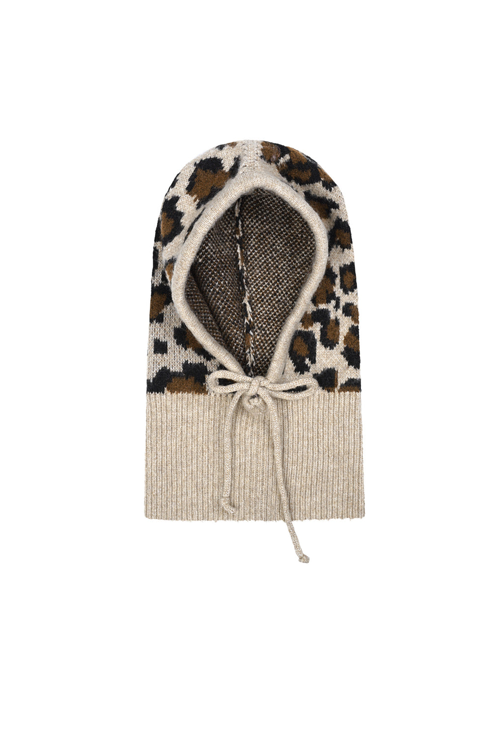 Leopard print balaclava