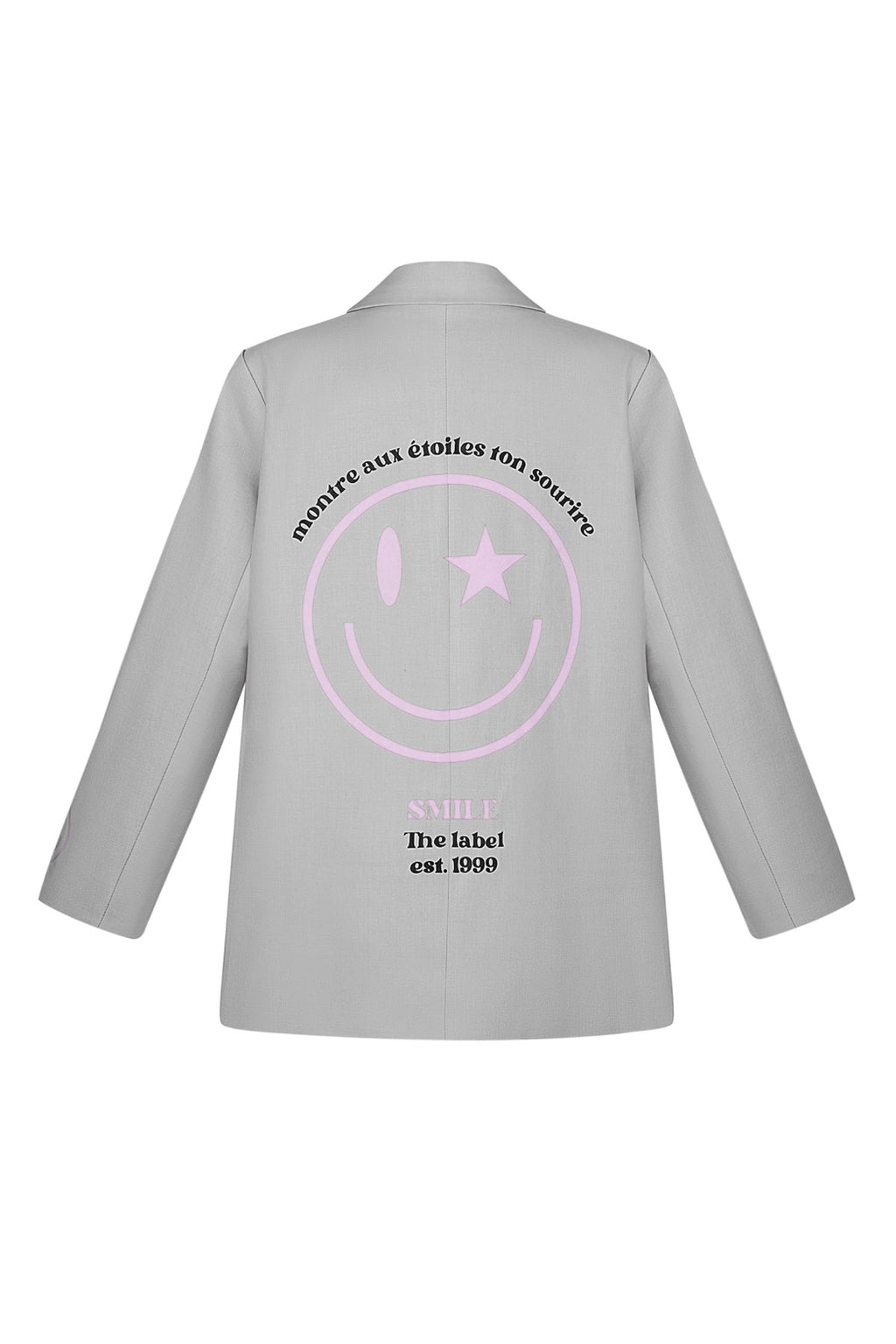 Blazer show your colorful smile - Gray