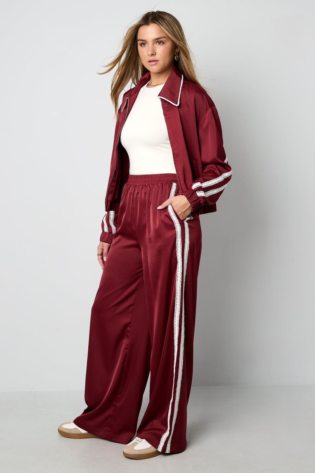 Satin Look Sporty Pants