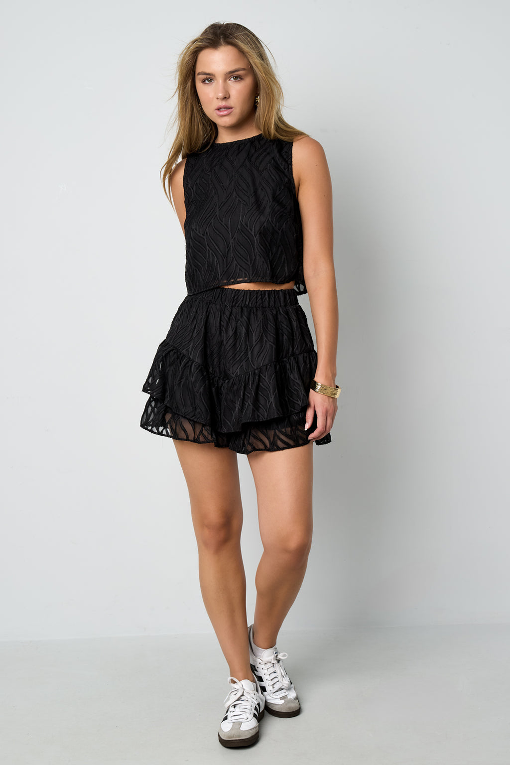 Co-ord Set White Leaves - Skirt