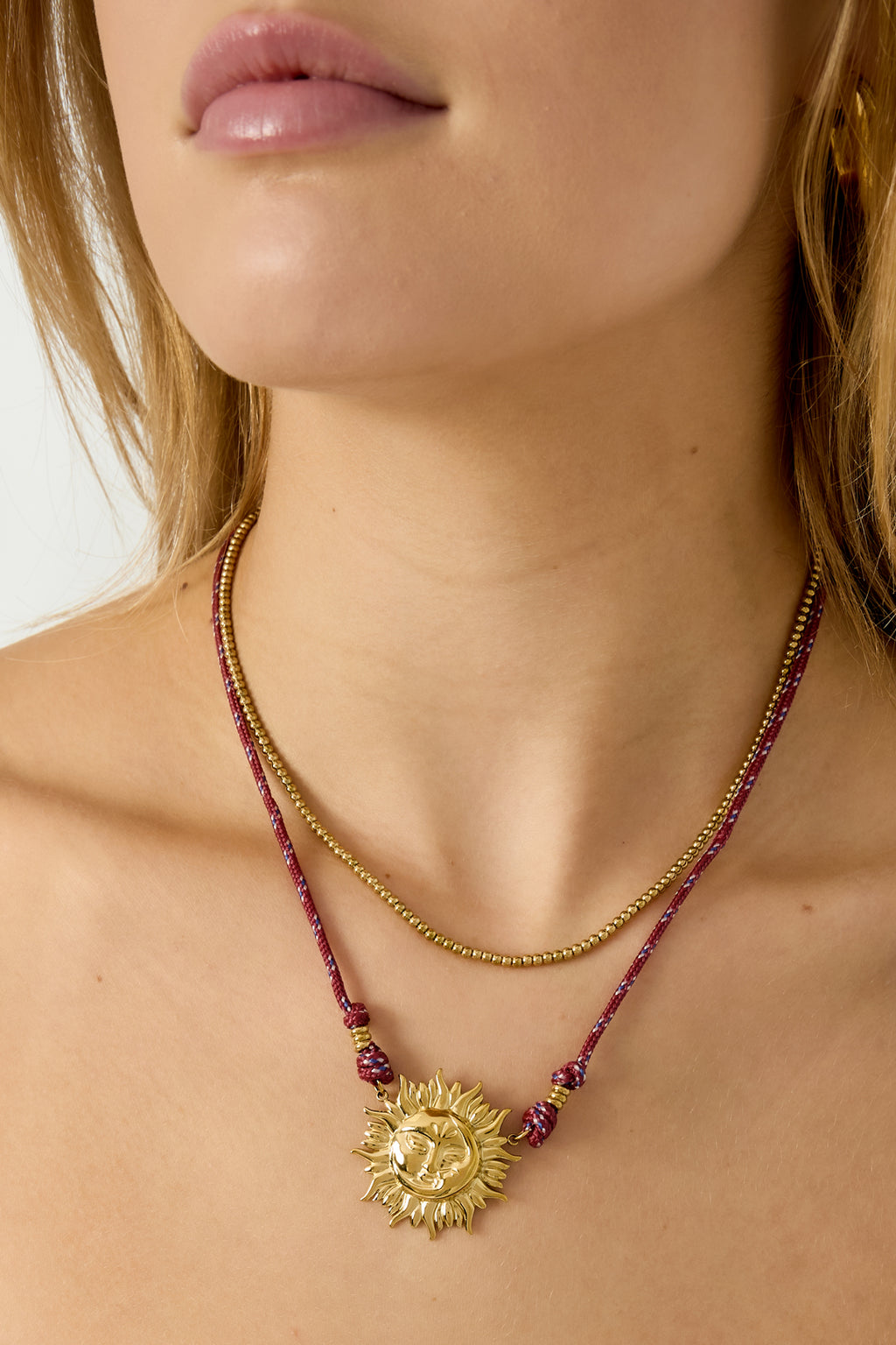 Stainless Steel Pendant necklaces sun Casual Daily Simple Series Women's jewelry