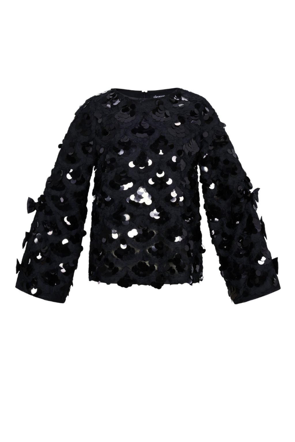 Polyester fiber (polyester) Long sleeve tops Sequins Elegant Fall/Winter  Clothes
