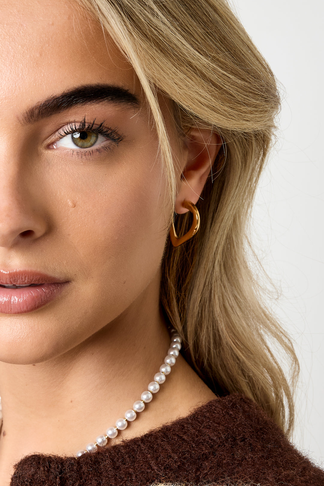 Hoop Earrings Heart Simple Daily Simple Series Women's jewelry