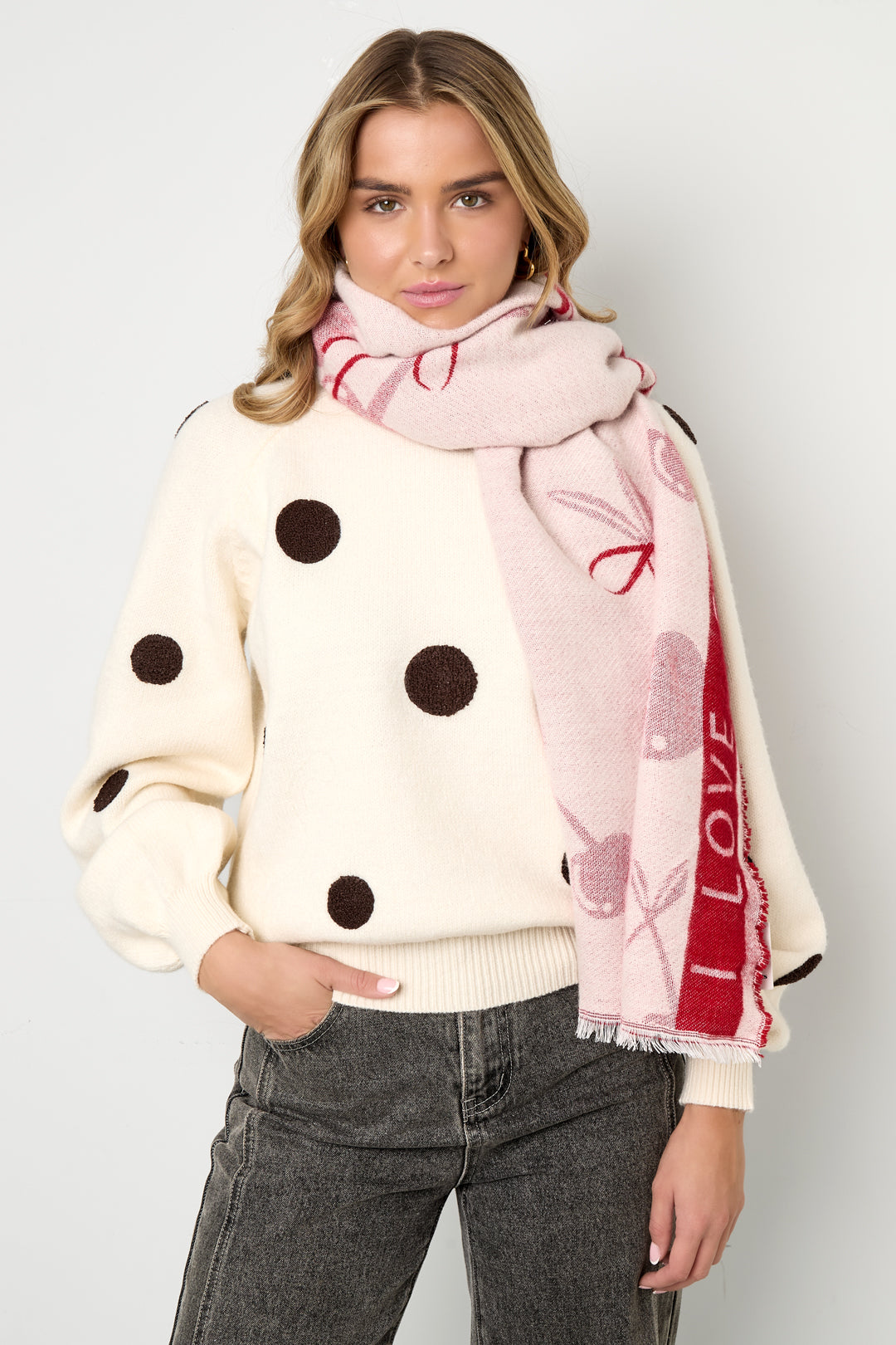 Winter scarves cherry Casual Acrylic Daily Accessories