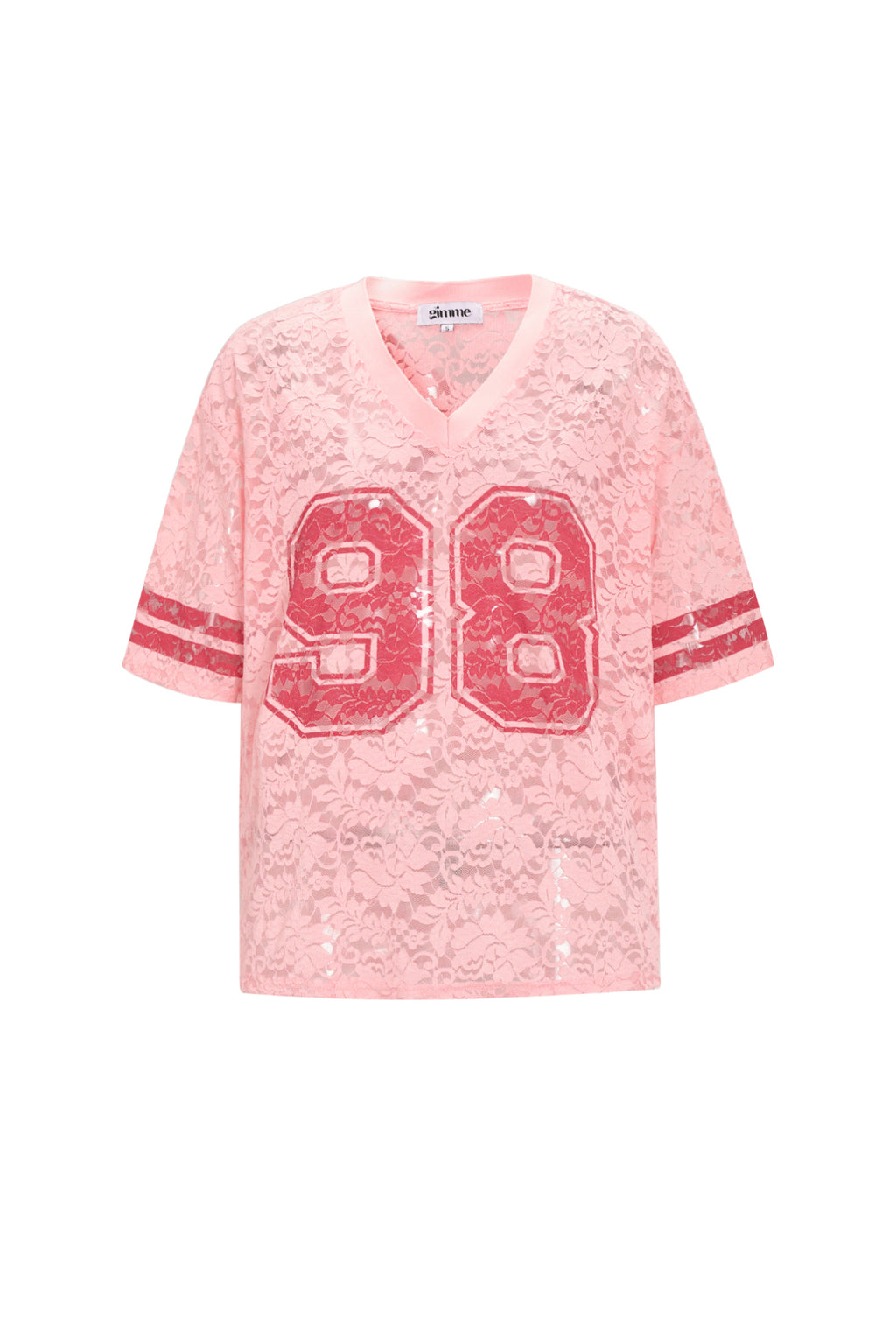 V-Neck Lace American T-shirt