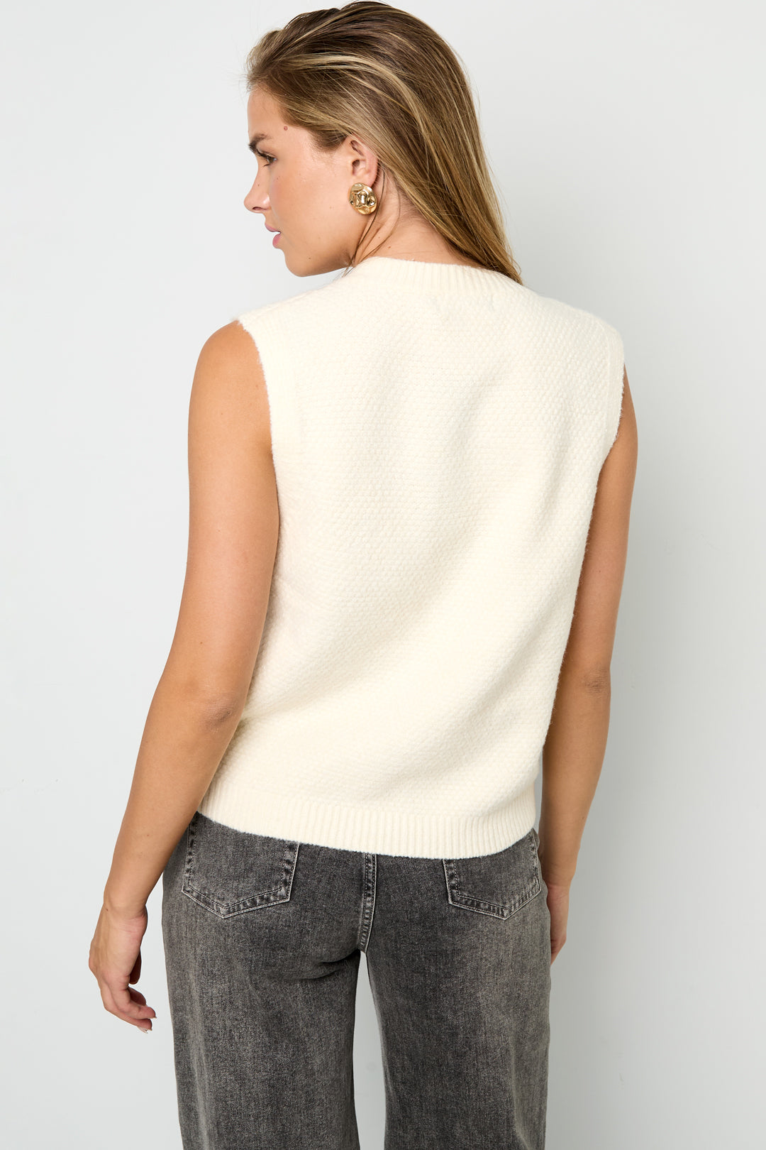 Polyester fiber (polyester) Knitted vest Solid color Casual Fall/Winter  Clothes