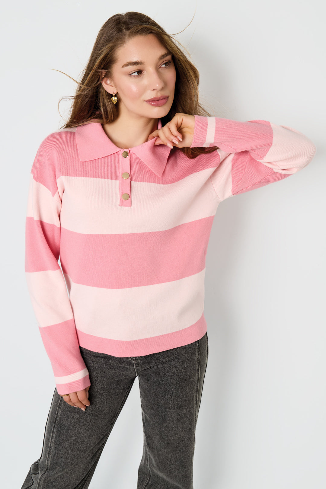 Knit sweaters Stripes Casual Fall/Winter