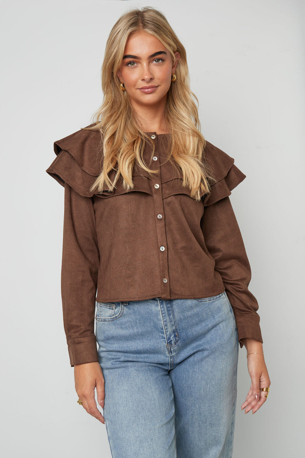 Layered Blouse Suede