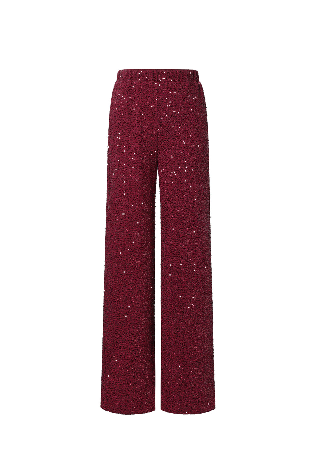 Polyester fiber (polyester) Straight pants Sequins Elegant Fall/Winter  Clothes