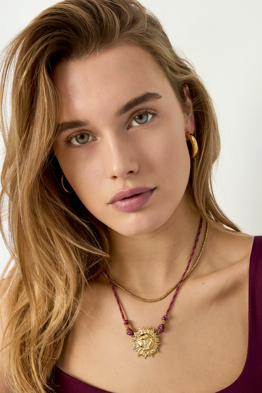 Stainless Steel Pendant necklaces sun Casual Daily Simple Series Women's jewelry