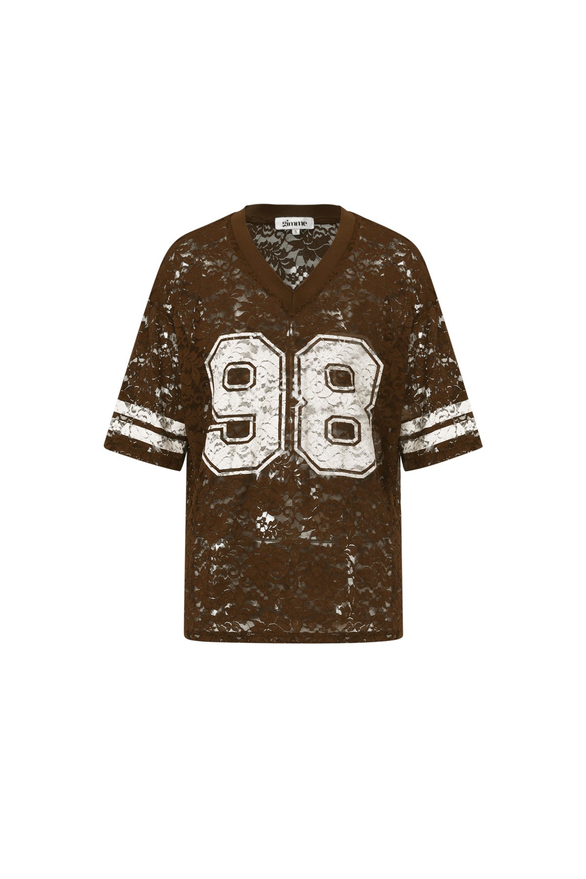 V-Neck Lace American T-shirt